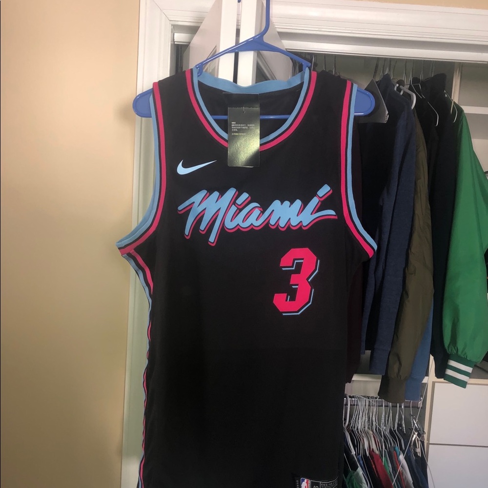 NWT NBA Miami Heat Dwayne Wade City Jersey Medium
